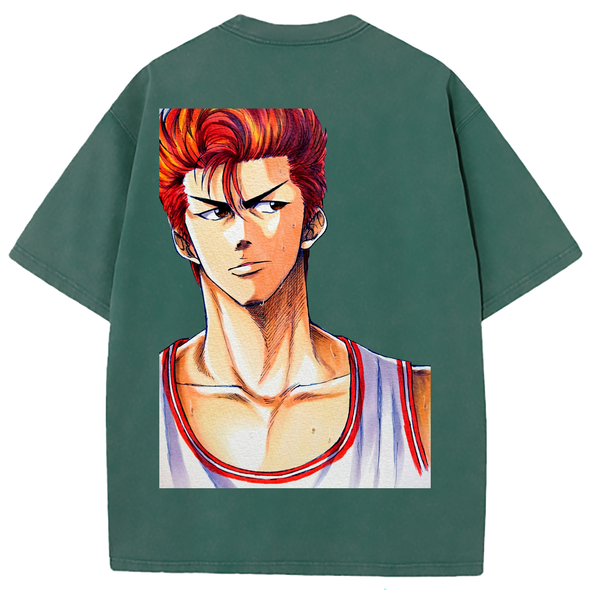 （画像用） SLAM DUNK／スラムダンク 綿100% ヴィンテージ風 半袖Tシャツ（背面プリント）